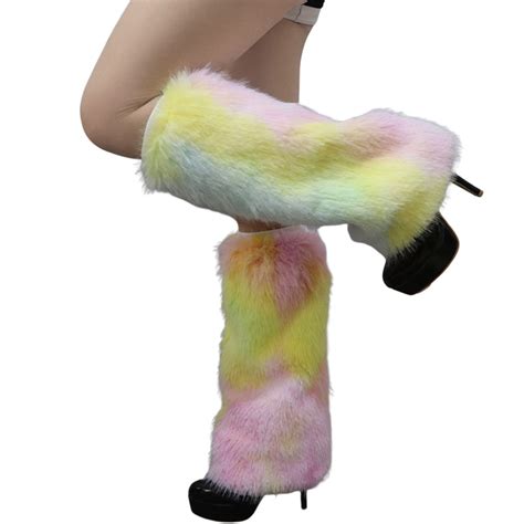 Womens Fluffy Leg Warmers Winter Fluffy Leg Warmers Soft Holiday Wear