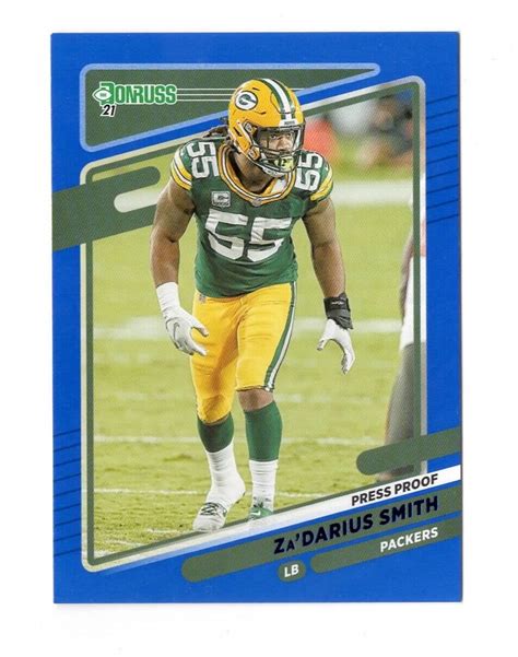 2021 Donruss 159 Za Darius Smith Press Proof Blue NM Mint EBay