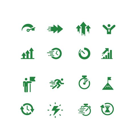 Performance And Success Icons Set 43116198 Vector Art At Vecteezy