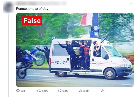 False Posts About French Riots Spread Online Bbc News