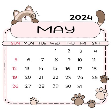 Colorido Calendario Mayo 2024 Vector Png Mayo 2024 Calendario Png Y