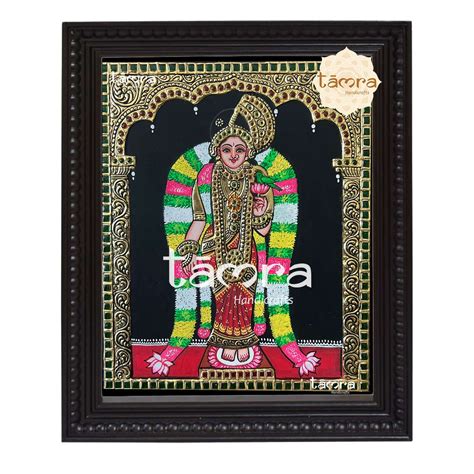 Andal Devi Tanjore Painting From Tamra Handicrafts