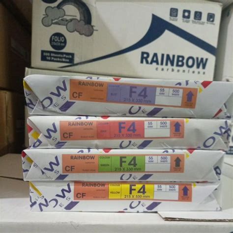 Kertas Ncr Folio Rainbow Carbonless F4 Bottom Shett Warnakuningpink