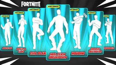 All Fortnite Icon Series Dances And Emotes Youtube