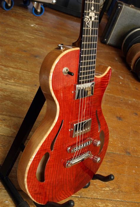 Crimson Custom Shop Paf Hollow In Crimson Red Unique Guitars