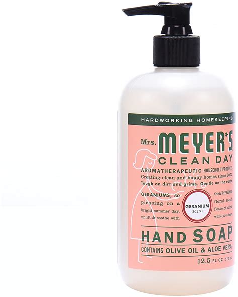 Mrs Meyers Clean Day Liquid Hand Soap Geranium 12 5 Ounce Bottle