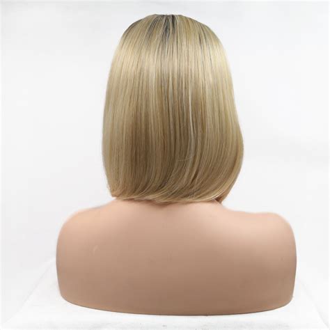 Kurze Gerade Bob Blonde Ombre Spitze Vorne Per Cke Etsy De
