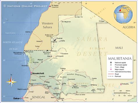 Mauritania Railway Map
