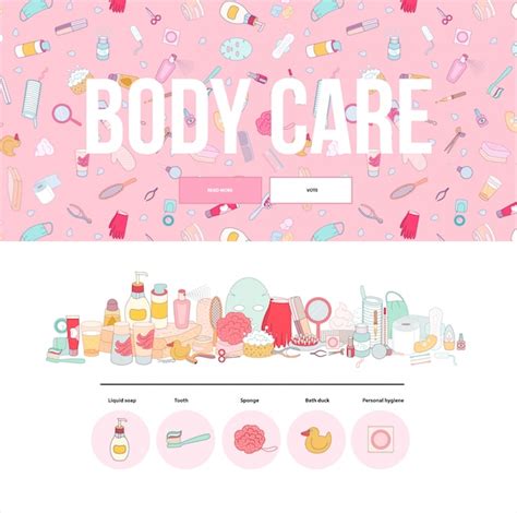 Premium Vector Hygiene Web Template