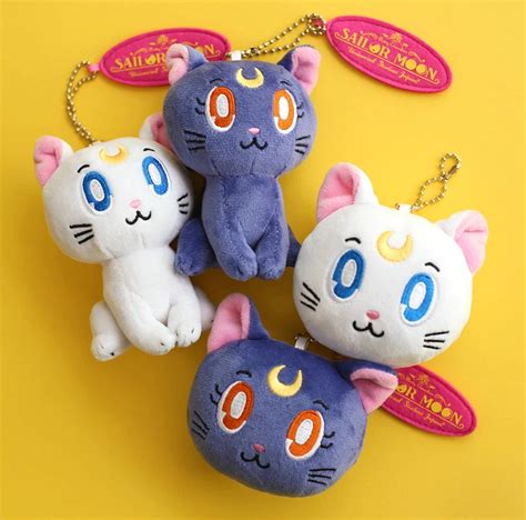 Anime sailor moon luna gato bonito boneca de pelúcia chaveiros