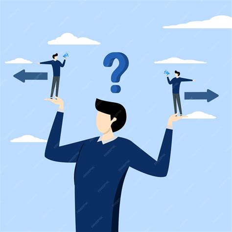 Premium Vector | Dilemma or moral conflict, decision problem or