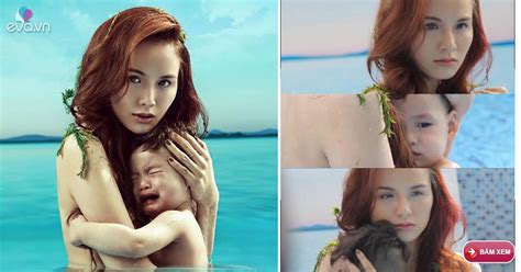 Sao viet Diễm Hương bán nude chụp ảnh cùng con trai