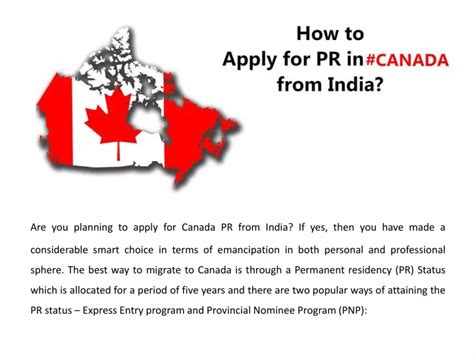 Ppt How To Apply Canada Pr From India Powerpoint Presentation Free