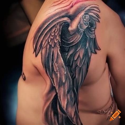 Angel Tattoo Design On Craiyon