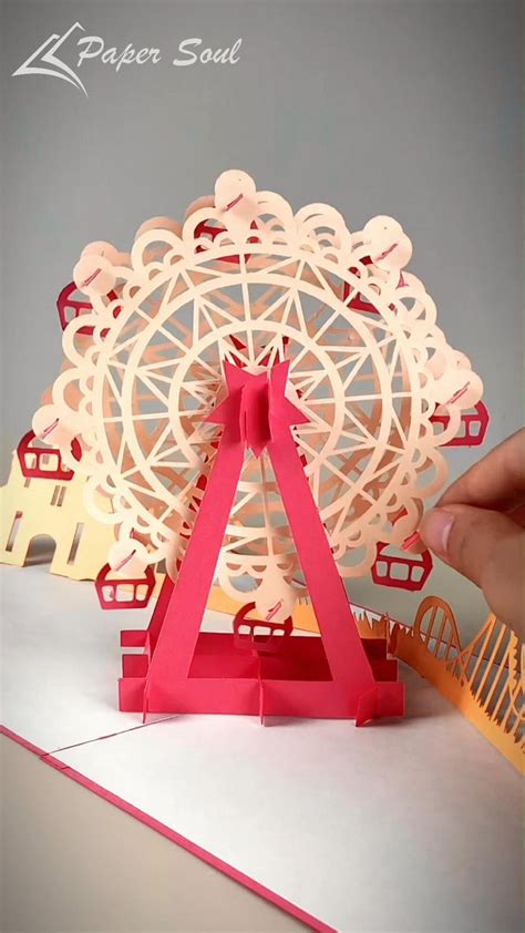 How To Make A Ferris Wheel Pop Up Card Paper Soul Craft Video