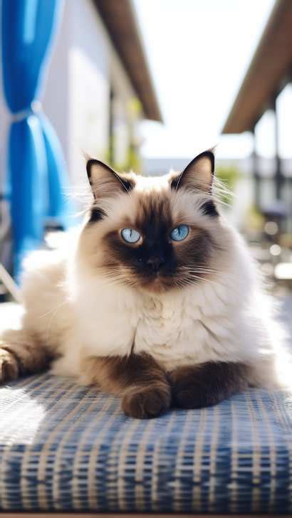 Long Hair Siamese Cat Fluffy Balinese Cat Long Haired Siamese Cat