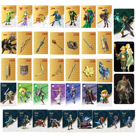 40 Pack Zelda Series Amiibo Cards Botw Link NFC Compatible Nintendo