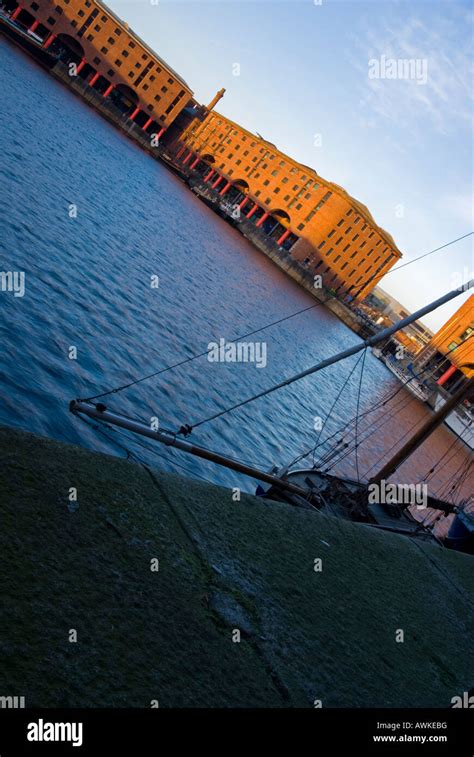 Virtical Portrait Photograph Of The Albert Docks In Liverpool Uk Gb Eu
