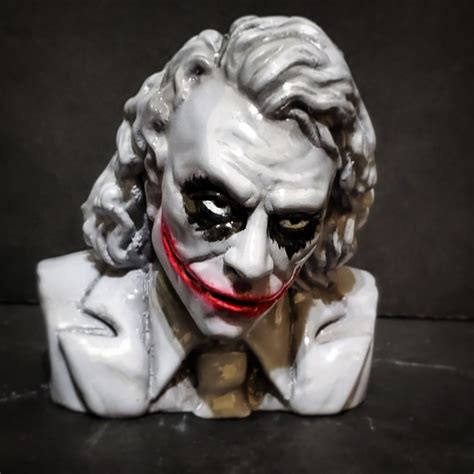 3D Print Of The Joker Heath Ledger Bust By JoshIbach