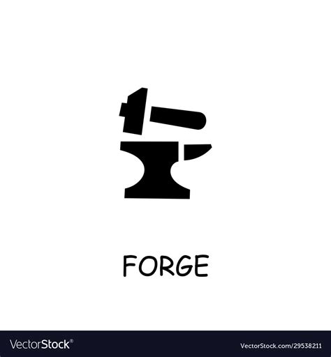 Forge Flat Icon Royalty Free Vector Image Vectorstock