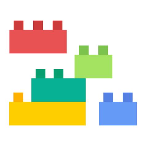 Iconos De Los Bloques Vector Premium