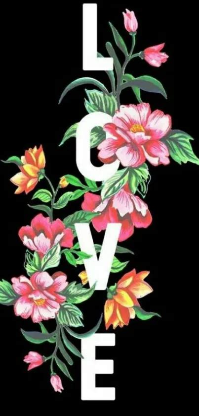 Floral Love Mobile Wallpaper Free Download