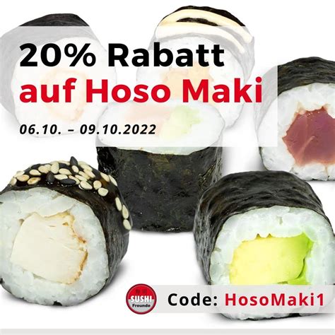 20 Rabatt Auf Hoso Maki Bei Sushifreunde Magdeburg Spart De