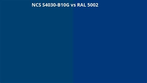 Ncs Index S4030 B10g Omzetten Naar Ral 5002 Ral Kleuren