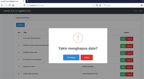 Laravel Tutorial Step By Step Tutorial Laravel Dan Vue Js Membuat CRUD