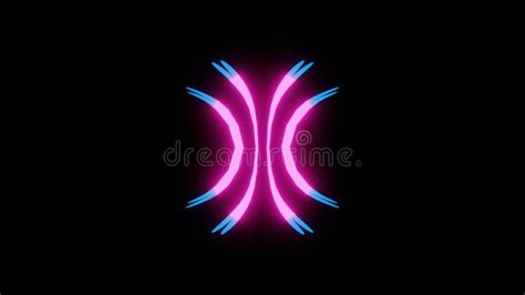 Neon Purple Blue Stripes Abstract Music Background Stock Video Video