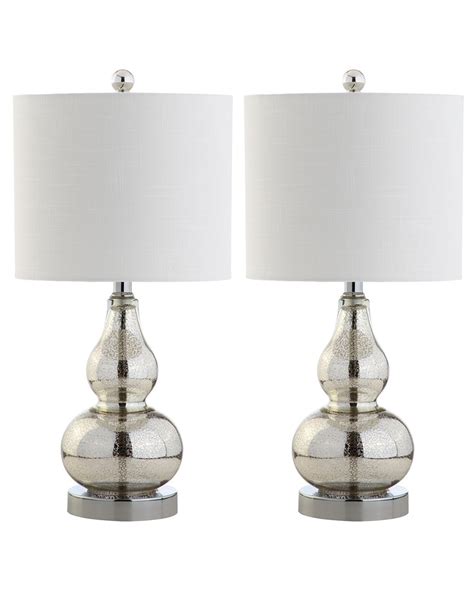 Buy Jonathan Y Anya Set Of Two 20 5in Mini Glass Table Lamps Metallic