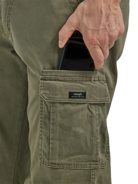 Snapklik Wrangler Authentics Mens Relaxed Fit Stretch Cargo Pant