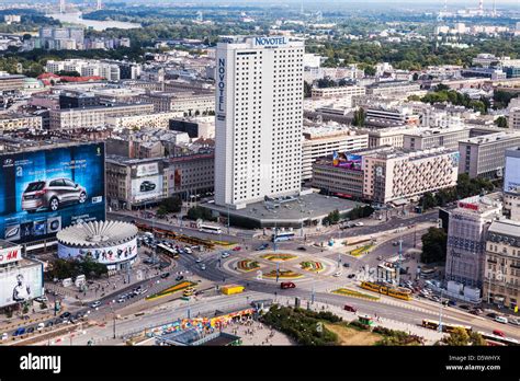 View Over Central Warsaw From The Palace Of Culture And Science With