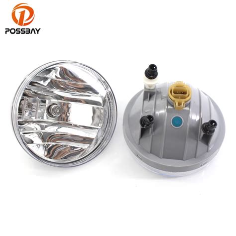 Possbay Clear Lens Fog Lights Lamp For Gmc Sierra 1500 2007 2013 12v Halogen Front Fog Lamps