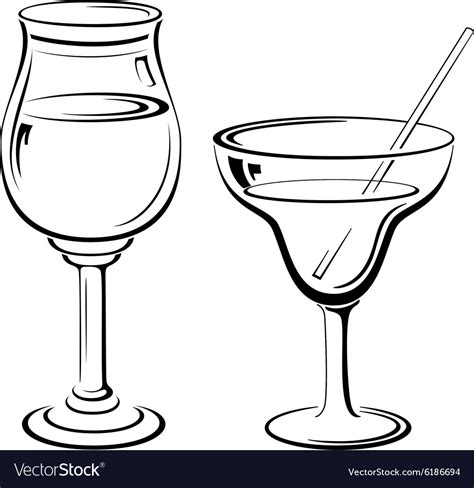 Бокал раскраска (много фото) - drawpics.ru