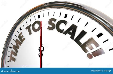 Time To Scale Expand Business Growth Clock Stock Illustration