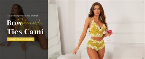 Amazon Lilosy Petite Sexy Lace Pajamas Lingerie Set High Waist Sheer Sleepwear Bow Ties