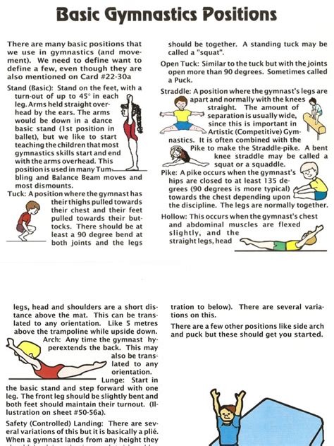 Basic Gymnastics Positions Defining Stands Tucks Pikes And Other