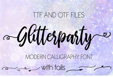 Glitterparty Digital Font With Tails Swirly Font Cricut Etsy Swirly