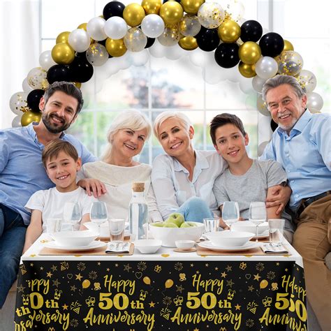 Darunaxy 50th Wedding Anniversary Decorations Large Happy 50th