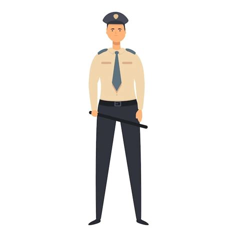 Vector De Dibujos Animados De Icono De Hombre De Seguridad Guardia De