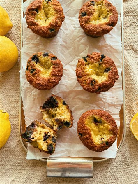 Blueberry Lemon Curd Muffins Grain Free Refined Sugar Free Grain Freee