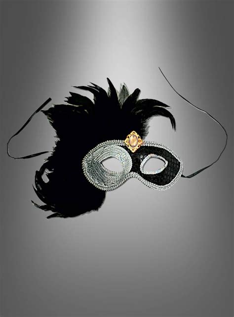 Venetian mask black silver » Kostümpalast