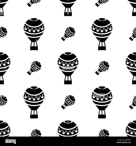 Hot Air Balloon Icon Seamless Pattern Vector Art Illustration Stock Vector Image Art Alamy