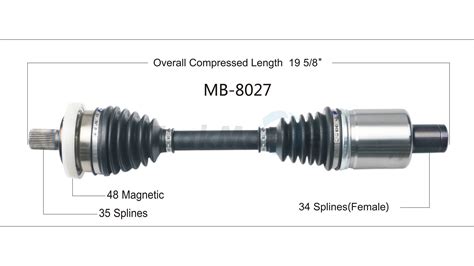 CV Axle Shaft Front Driver Side Surtrack MB 8027