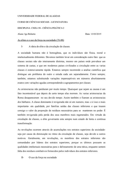 CiÊncia PolÍtica 22 curso de ciencia politica na universidade federal