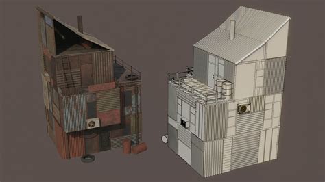 Shanty Town 3d Model By Korboleev