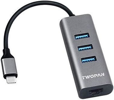 TWOPAN USB C Hub T3 L Aluminum USB C To USB 3 0 Gigabit Ethernet