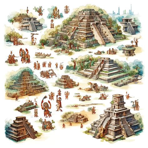 glyph covered codex depicting scenes  maya mythology illustration