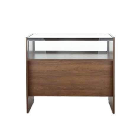 Wooden Jewelry Display Cabinet With Drawer And Glass Top Jewelry